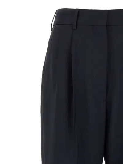 Blazé Milano Pleated Pocket Straight Trousers In Blue