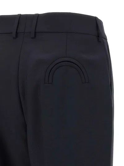 Blazé Milano Pleated Pocket Straight Trousers In Blue