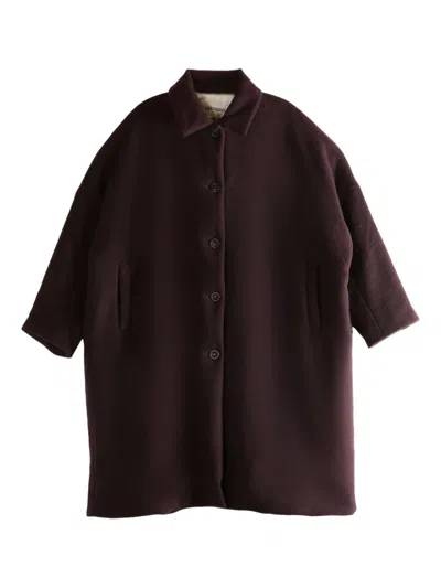 Casey Casey Big Blobby Button-fastening Cashmere Coat In Red