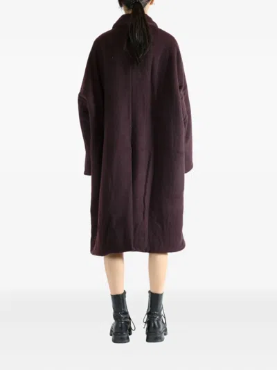 Casey Casey Big Blobby Button-fastening Cashmere Coat In Red