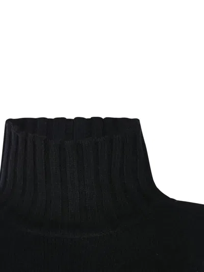 罗纹针织高领毛衣