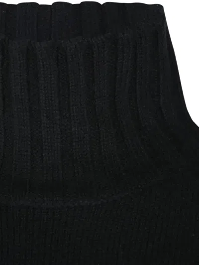 罗纹针织高领毛衣