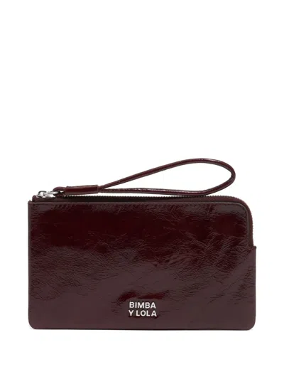 Bimba Y Lola Small Leather Coin Purse In Red
