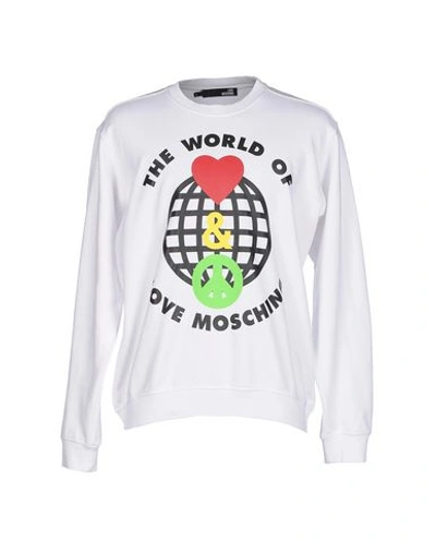 Love Moschino Sweatshirts In Белый