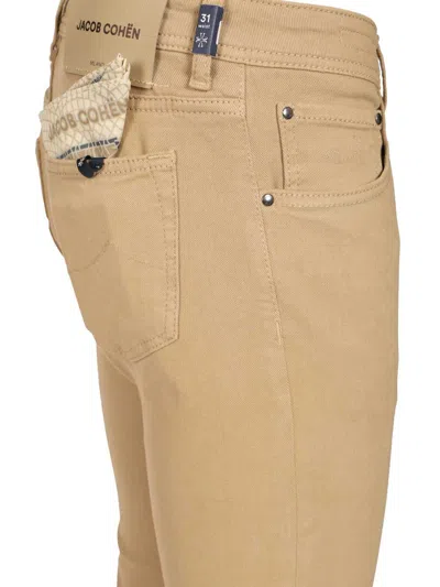 Jacob Cohen Pantalone Slim Fit Gray Tr 1000r Velluto Corda Trousers White In Brown