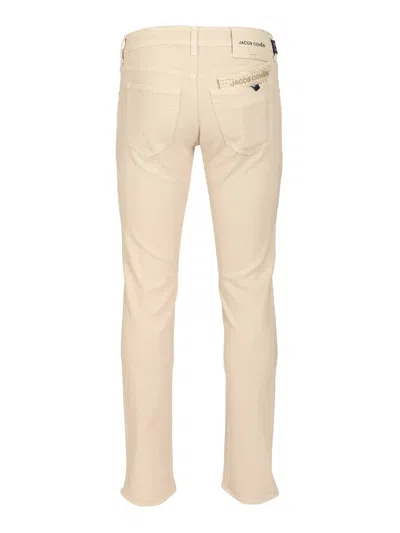 Jacob Cohen 5 Pkt Slim Fit Nick Tr Twill Blu Jeans White In Neutral