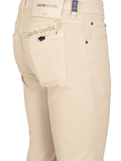 Jacob Cohen 5 Pkt Slim Fit Nick Tr Twill Blu Jeans White In Neutral