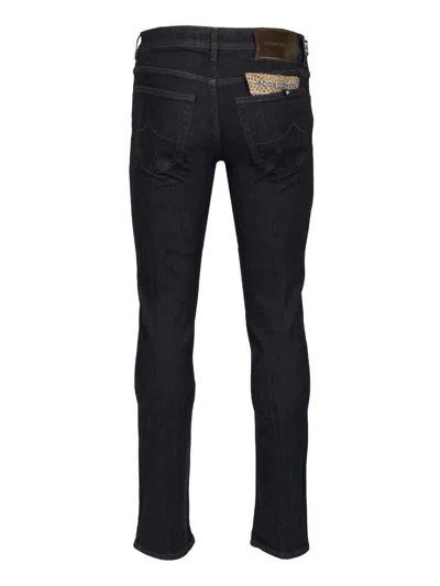 Jacob Cohen 5 Pkt Super Slim Fit Nick Slim R2 12 oz Blu Baffato Salpa Moro Jeans Blue In Black