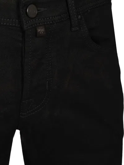 Jacob Cohen 5 Pkt Super Slim Fit Nick Slim R1 11 oz Black Salpa Black Jeans Black In Black