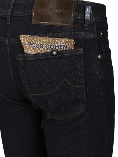 Jacob Cohen 5 Pkt Super Slim Fit Nick Slim R2 12 oz Blu Baffato Salpa Moro Jeans Blue In Black