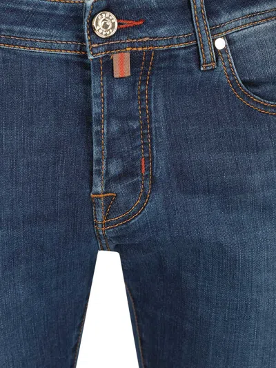 Jacob Cohen 5 Pkt Super Slim Fit Nick Slim V1 10 oz Blu Salpa Bruciato Jeans Blue In Blue