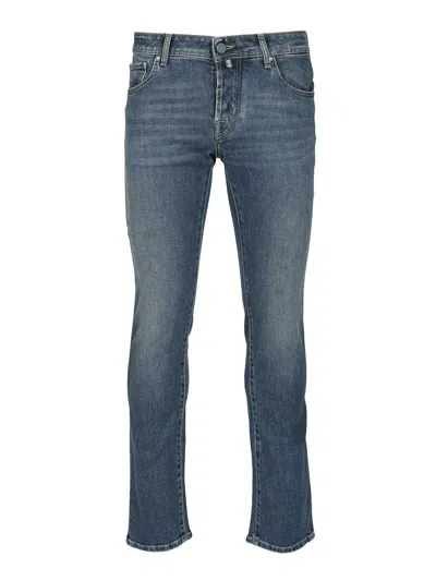 Jacob Cohen 5 Pkt Super Slim Fit Nick Slim V1 11 oz Blu Salpa Verde Jeans Blue In Blue