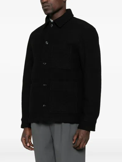 Apc A.p.c. Veste Emile Logo Clothing In Black