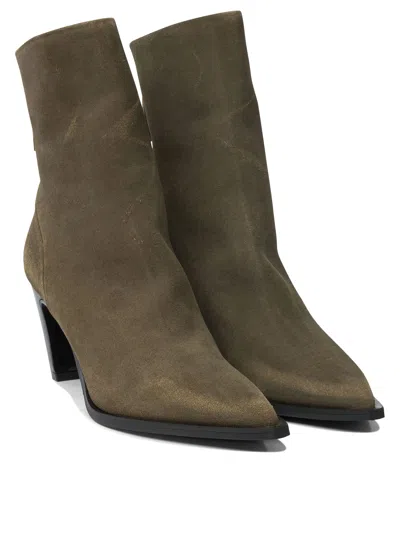 Halmanera Pointed-toe Zip-fastening Boots In Green