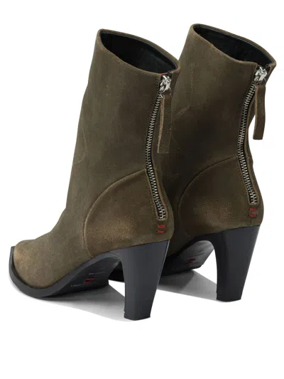 Halmanera Pointed-toe Zip-fastening Boots In Green