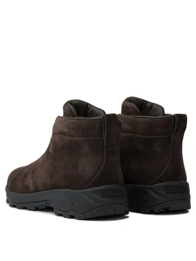Zegna Triple Stitch Suede High-top Sneakers In Brown