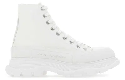 Alexander Mcqueen Tread Slick High Top Sneaker In White