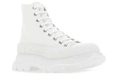 Alexander Mcqueen Tread Slick High Top Sneaker In White