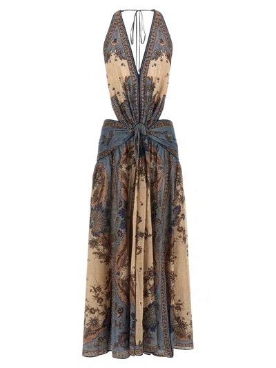 Zimmermann Ascension Plunge Halter Maxi In Multi