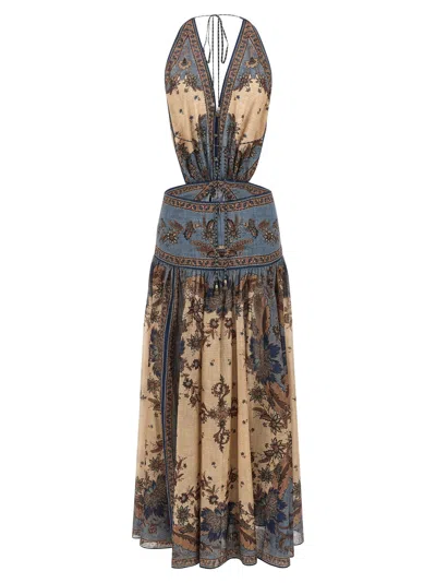 Zimmermann Ascension Plunge Halter Maxi In Multi