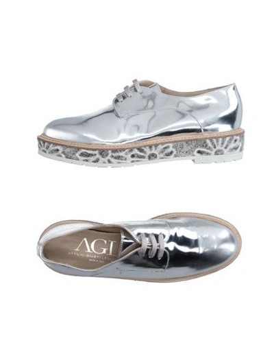 Agl Attilio Giusti Leombruni Lace-up Shoes In Silver