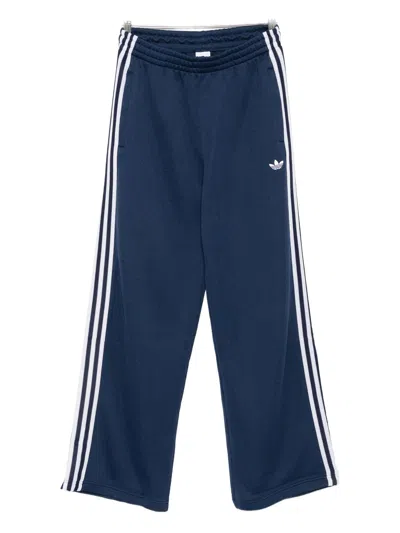 Adidas Originals Firebird Three-stripe Track Pants In Blue