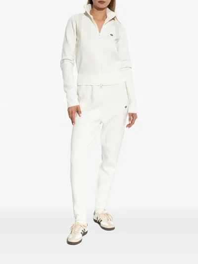 Adidas Originals Sweatshirt With Logo-shaped Applique In White