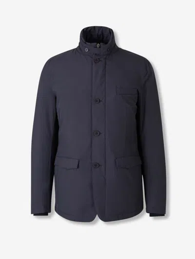 Herno Blazer With Bib In 2-layer Windstopper In Blue