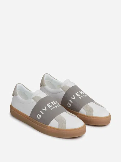 Givenchy Urban Street Sneakers In Leather And Suede With Elastic In White