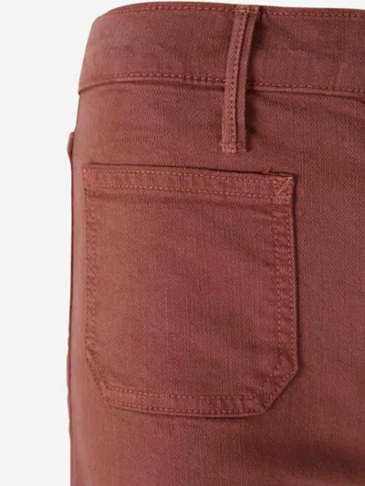 Mother Womens Cats And Dogs The Patch Pocket Undercover Sneak Wide-leg Stretch-denim Jeans In Brown