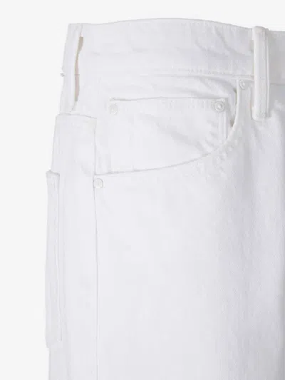 Mother Straight Jeans In White