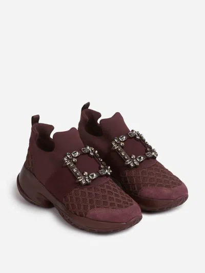 Roger Vivier Viv Run Dark Violet Sneaker In Brown