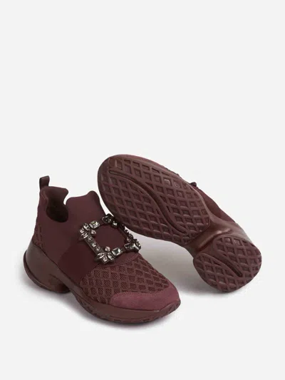 Roger Vivier Viv Run Dark Violet Sneaker In Brown
