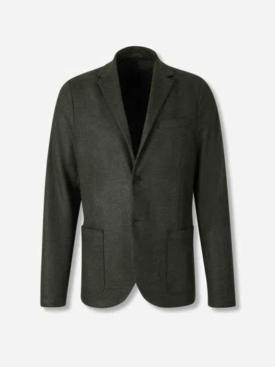 Harris Wharf London Patch-pocket Single-button Blazer In Green