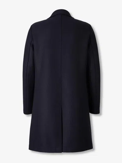 Harris Wharf London Long Wool Coat In Blue