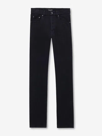 Saint Laurent Oklahoma Jeans In Black Denim In Black