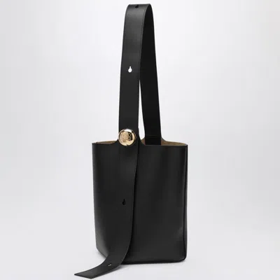 Loewe Black Calfskin Pebble Bucket Medium Bag Women In Black