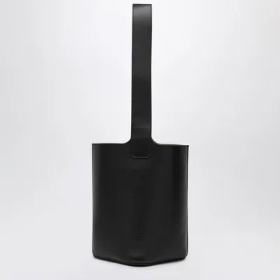 Loewe Black Calfskin Pebble Bucket Medium Bag Women In Black
