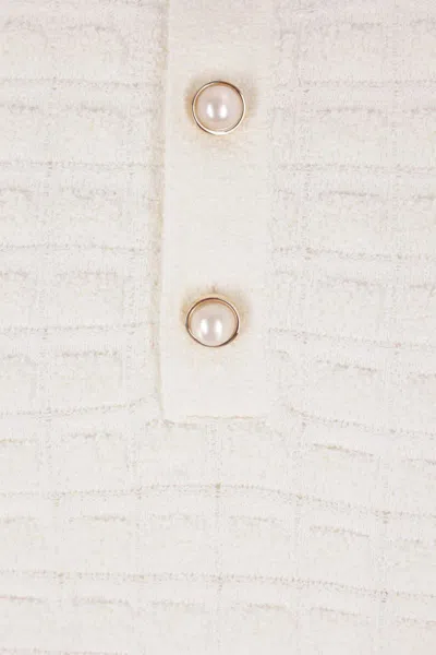 Casablanca White Shirt With Classic Collar And Chest Logo Patch In Cotton Man In White