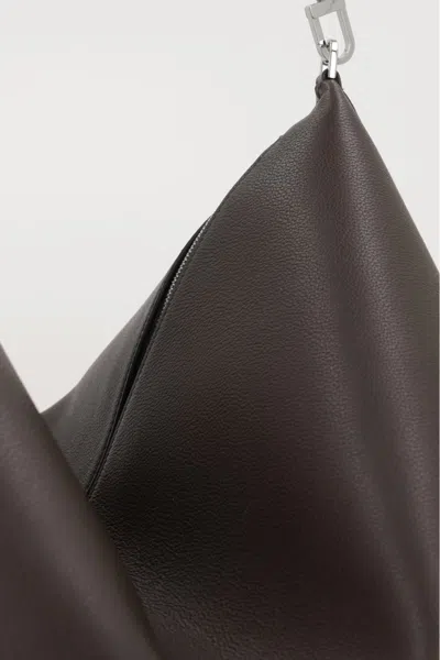 Totême Bevel Triangular Zip-top Tote Bag In Black