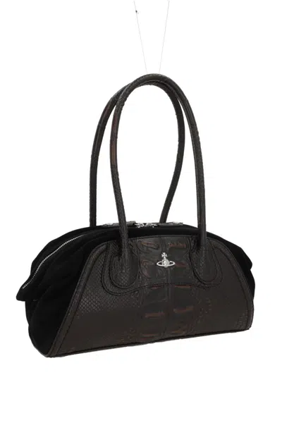 Vivienne Westwood Shirley Small Shoulder Bag In Black