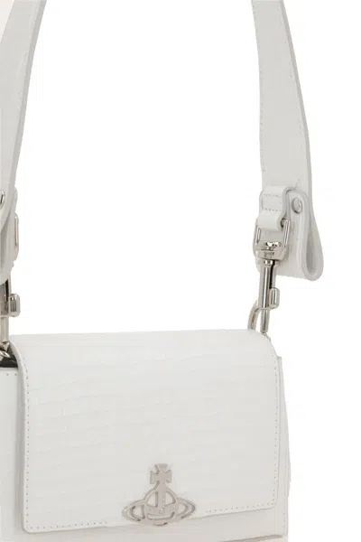 Vivienne Westwood Medium Hazel Shoulder Bag In White