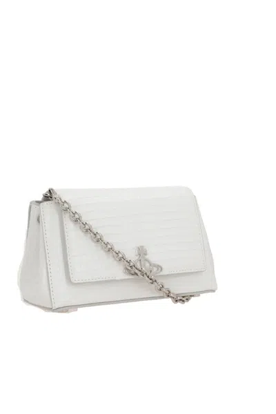 Vivienne Westwood Medium Hazel Shoulder Bag In White