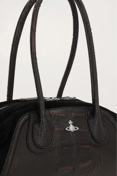 Vivienne Westwood Shirley Small Shoulder Bag In Black