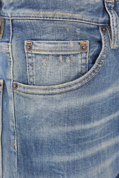 Dsquared2 Dsquared Stretch Denim Skater Jeans In Blue