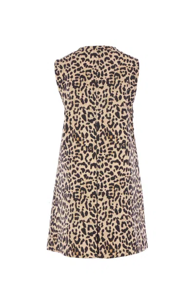 Valentino Gilet Pattern C.couture Fauve Eclat Animalier Leopardo In Brown