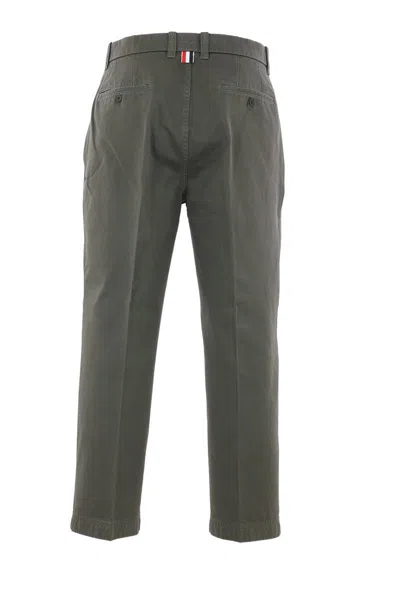 Thom Browne Twill-weave Cotton Trousers In Green