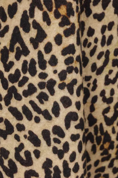 Valentino Garavani Cape In Animalier Cloth In Brown