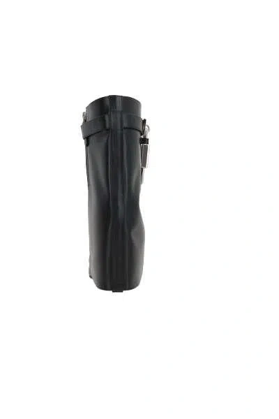 Givenchy Draped Design Black Boots With Pointed Toe And Signature Buckle In Black