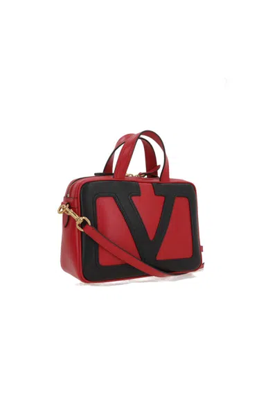 Valentino Viva Superstar Leather Tote Bag In Red